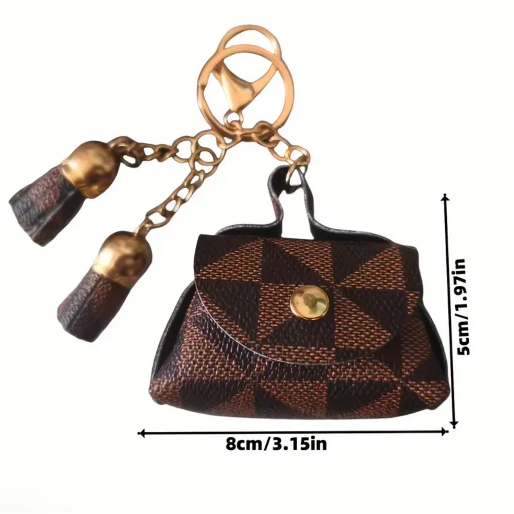 Fox leather Bag shaped key chain - Picture 5 of 7
